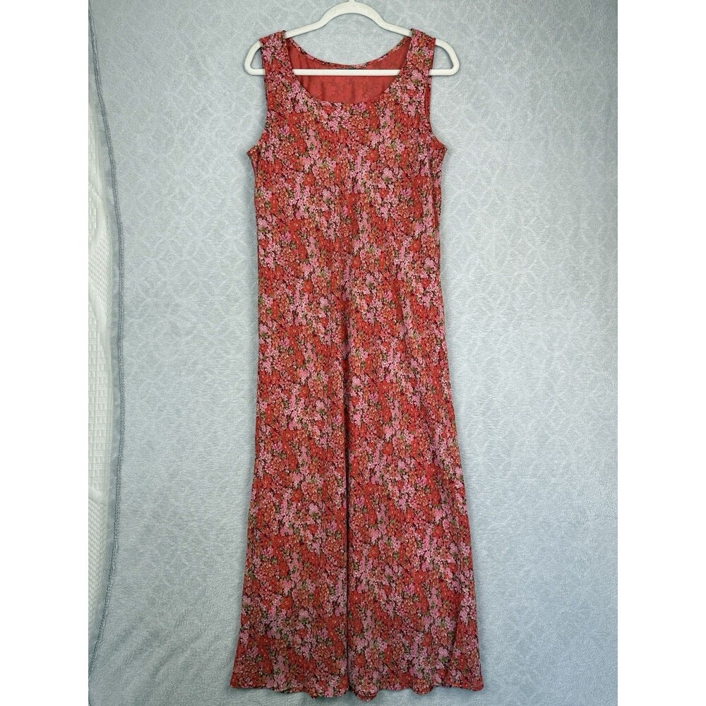 Vtg Floral Maxi Dress M/L Pink Miss Honey Softgrunge Grandma Cottagecore 90s Y2K